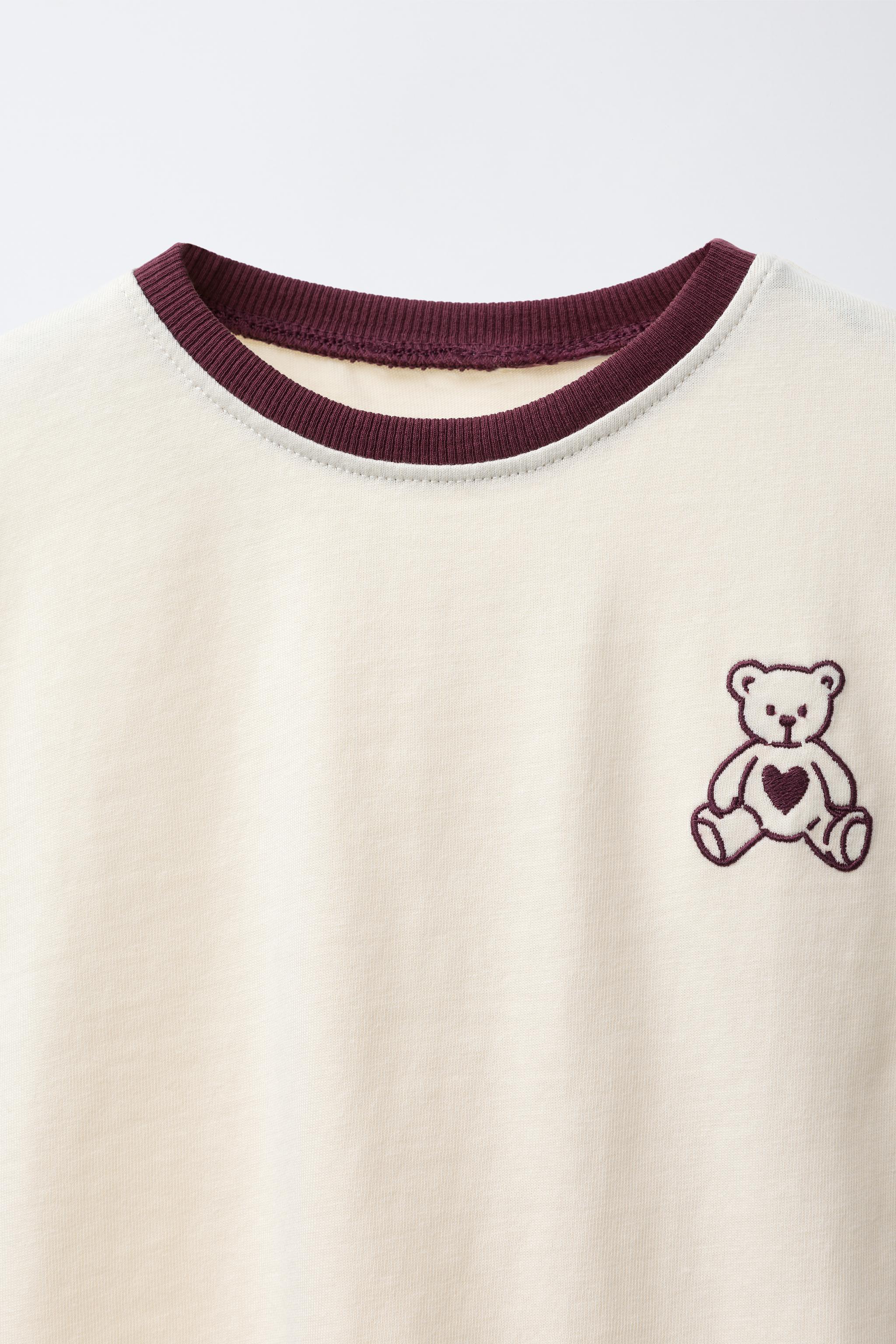 VARSITY BEAR EMBROIDERED T-SHIRT